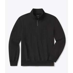 New Cuts Men Hyperloop Quarter Zip, Black Size Small